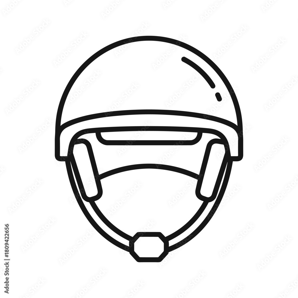 Naklejka premium Illustration of a helmet isolated on, a simple and modern design for safety gear
