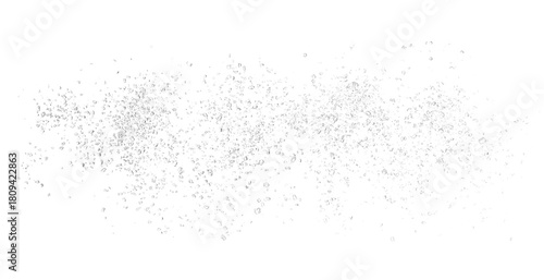 Foto Crystallized sugar flying, isolated on white, clipping path, macro