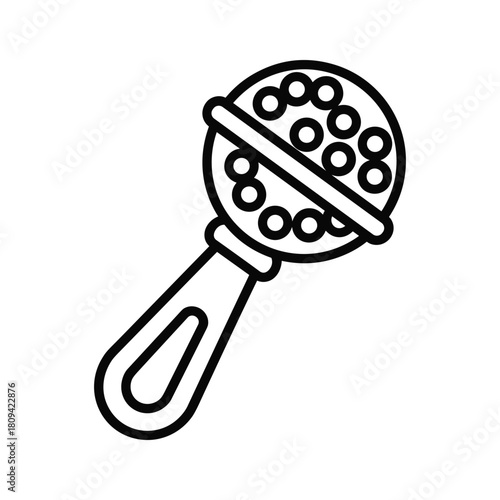 Illustration of a baby rattle isolated on, a toy that makes a sound when shaken