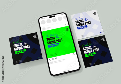 Social Media Post Mockup Template