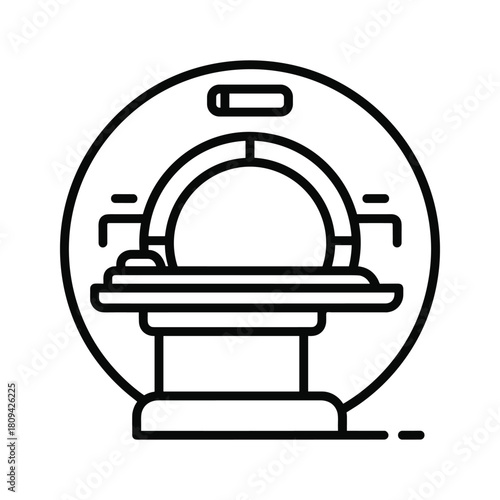 Mri scanner isolated on, a medical imaging technique used in radiology to form pictures