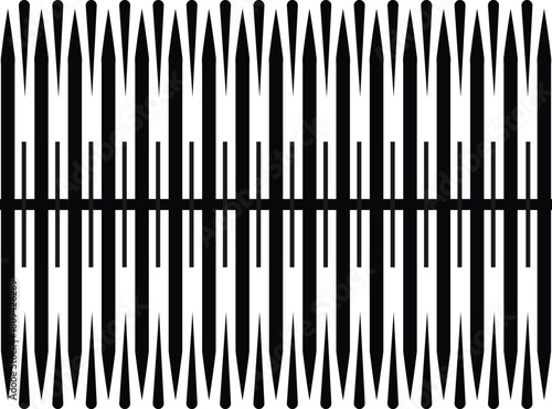 Abstract black and white geometric spindle pattern design Vector