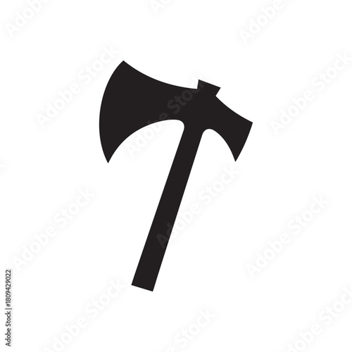 Ax Icon work cut hand forest wood vector design.