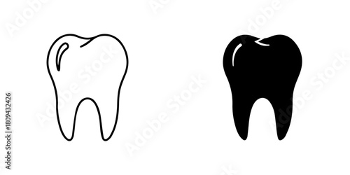 Dental health illustration featuring a healthy tooth isolated on for dentistry concept