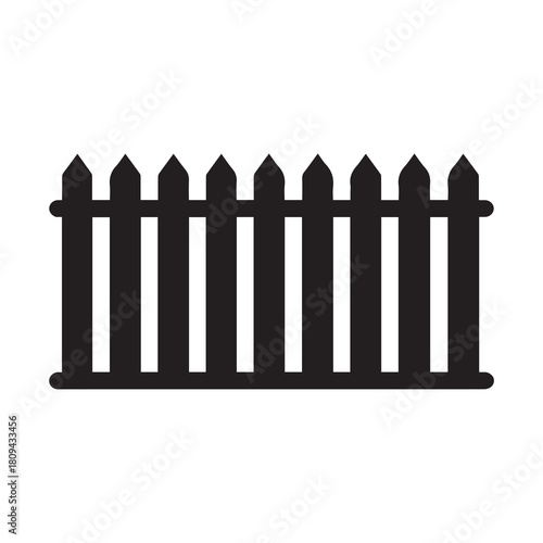 Fence icon set. Simple vector for web design isolated on white background.