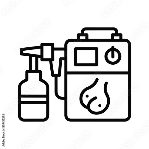 Breast pump icon isolated on, a device used by lactating mothers to extract milk