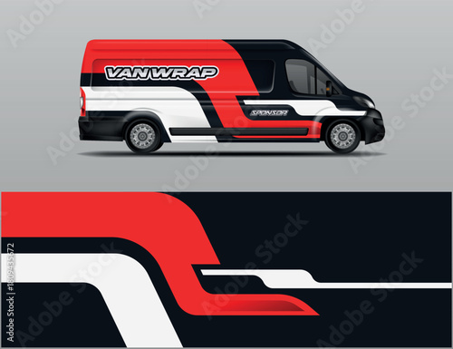 Van wrap company design vector