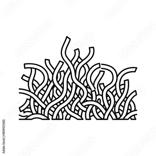 Abstract seaweed isolated on, a natural element for underwater or marine life