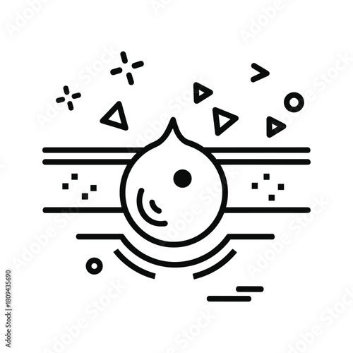 Acne skin problem icon design, pimple on skin layer isolated on dermatology concept