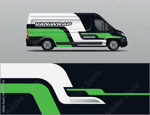 Van wrap vector design background