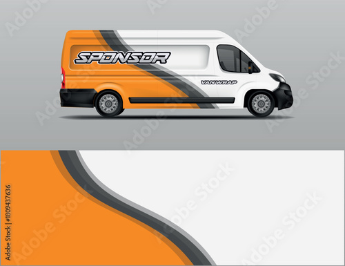Van wrap company design vector