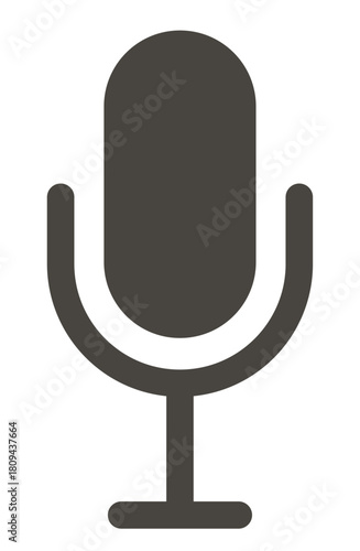 retro microphone on a white background . microphone icon vector illustration 