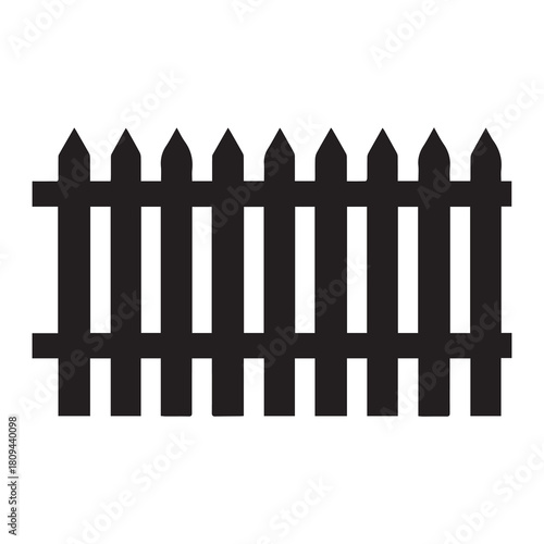 Fence icon set. Simple vector for web design isolated on white background.