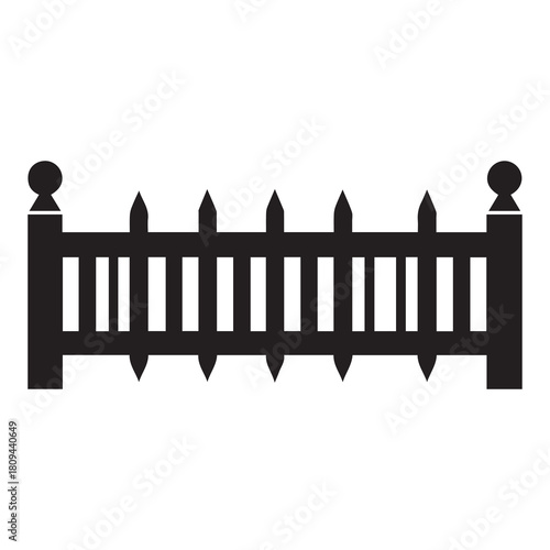 Fence icon set. Simple vector for web design isolated on white background.