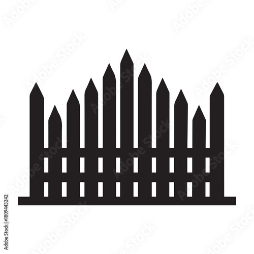 Fence icon set. Simple vector for web design isolated on white background.