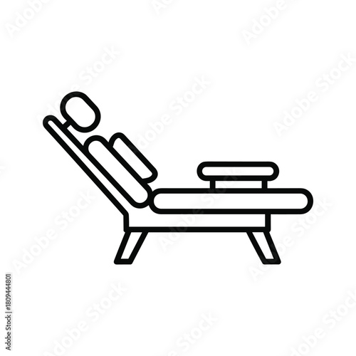 Relaxing massage chair isolated on, perfect for spa and wellness centers and beauty salons