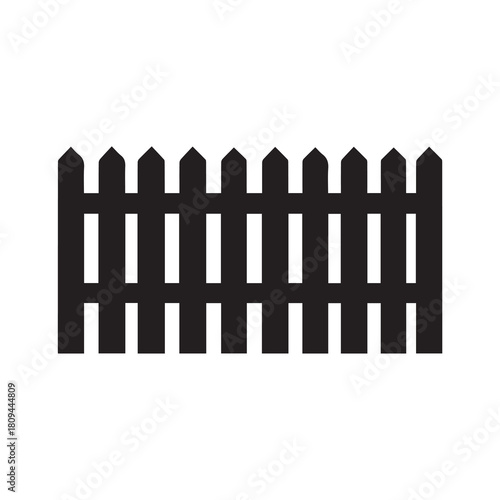 Fence icon set. Simple vector for web design isolated on white background.