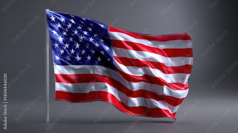 Obraz premium American Flag Stock Photo - Patriotic Symbol USA