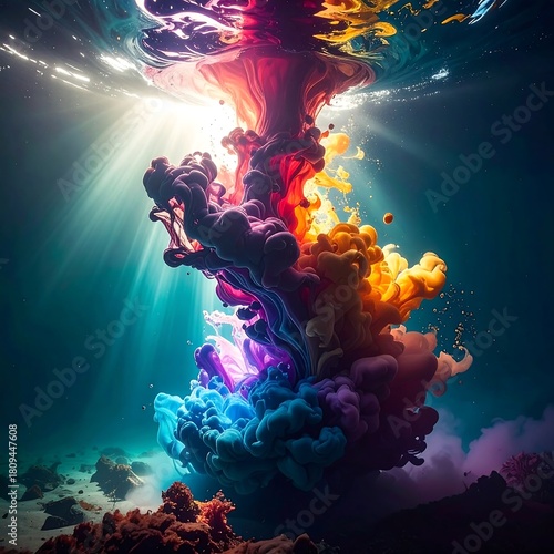 Underwater Symphony - A Vibrant Dance of Colors and Light.