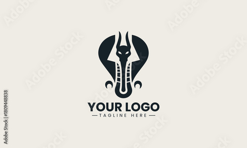 Anubis King Cobra black vector logo