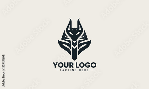 Anubis King Cobra black vector logo