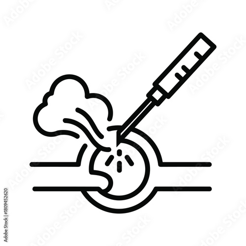 Angioplasty icon isolated on, a medical procedure to restore blood flow in arteries