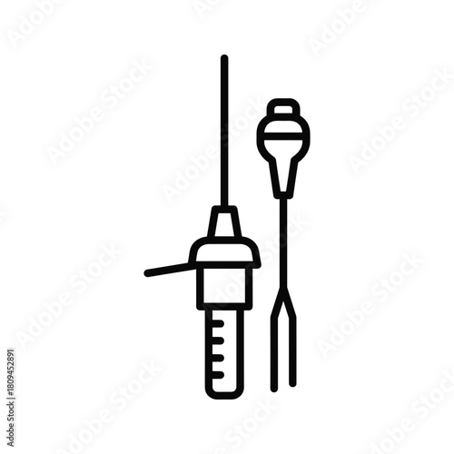 Illustration of intravenous infusion set isolated on for medical procedures and treatment