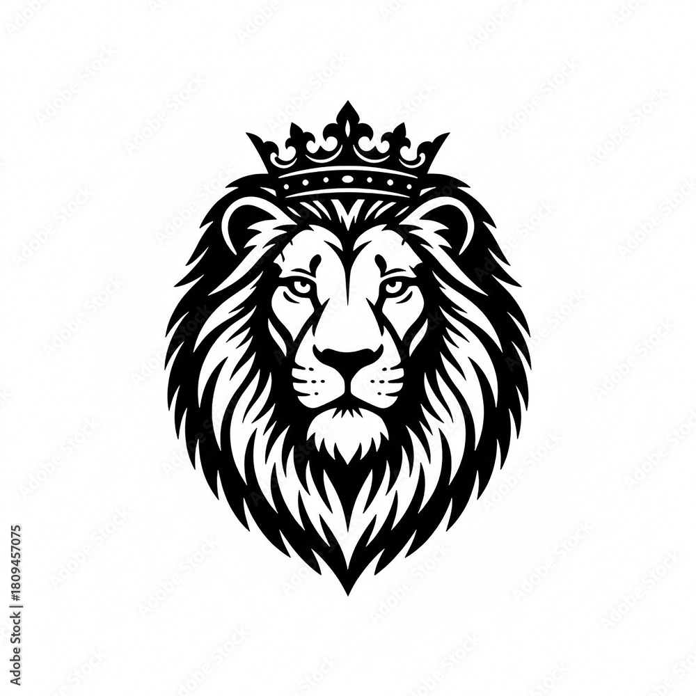 Obraz premium African premium lion silhouette head