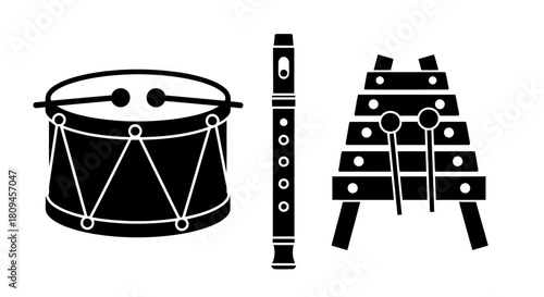 Musical Instruments Line Art