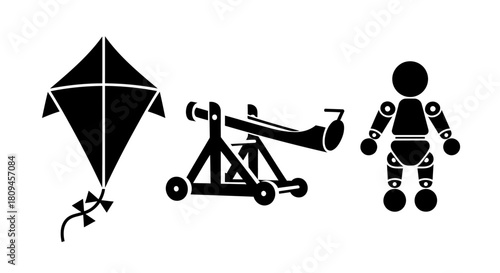 Fun Toys Kite, Catapult, and Robot