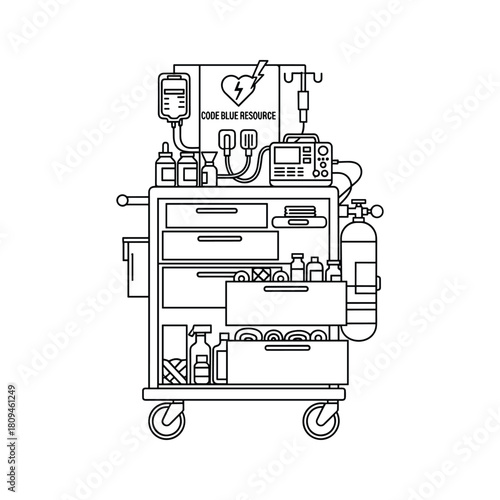 Illustration of a microscope isolated on, a fundamental tool for scientific research and analysis