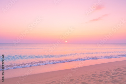 美しい海岸の夕日