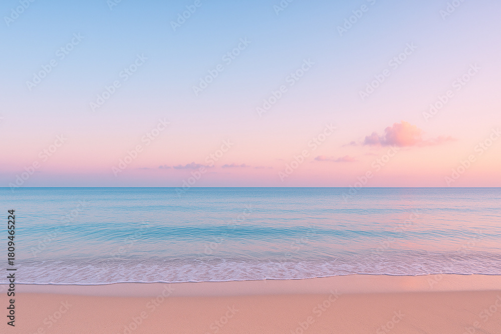 Obraz premium グラデーションの空と浜辺が美しいビーチ