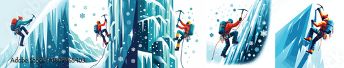 people doing winter sports. Vektor, design, minimalist, illustrations, set icon