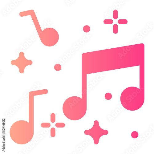 music gradient icon
