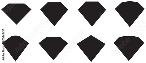 Diamond icon crystal jewelry fashion vector black design.