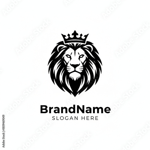 African premium lion silhouette head