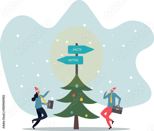 Fact vs Myth, truth or false information to make decision, belief or fiction to choose to believe,about a man and his life.