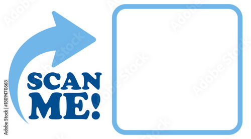 QR code set for smartphone scan me icons, barcode payment elements and mobile app design on transparent background