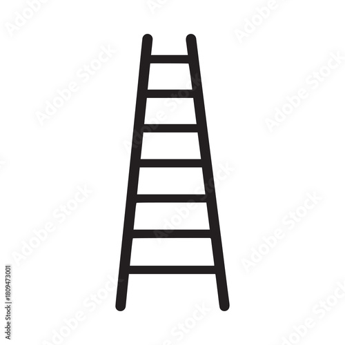 Ladder icon worker black vector background design.
