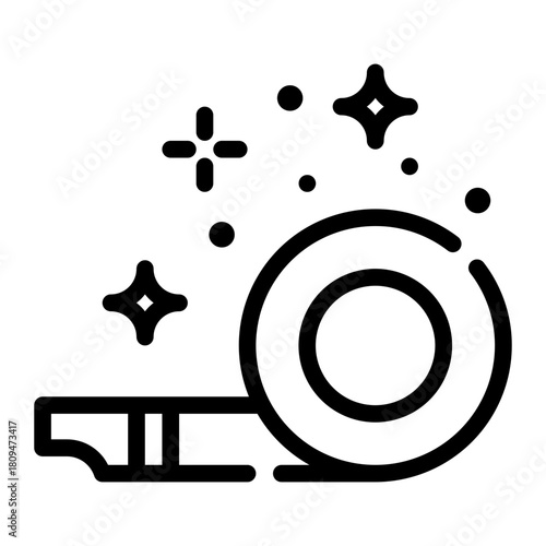 party blower line icon