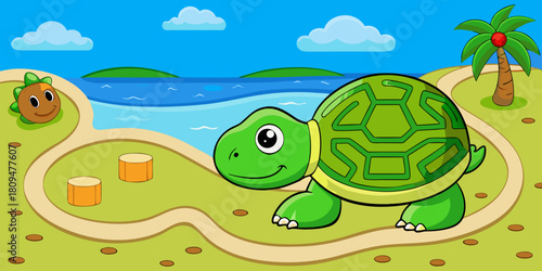 Green Turtle Maze. Bird Island Park. Ponte Vedra Beach, Florida A1A.