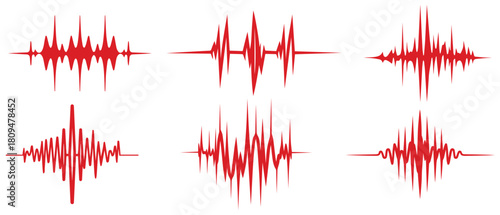 Sound wave line shape icon vector design.
