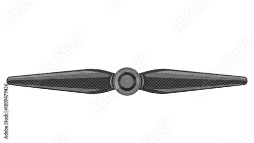 A gray fourbladed propeller with a carbon fiber texture