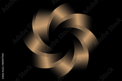 Gold metal circle frames 3d vector realistic illustration. First, second and third place medals or buttons isolated on black background. Certified. Quality blank, vector
