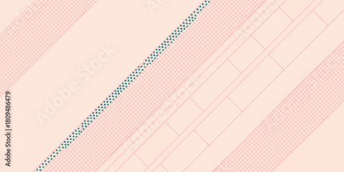 Diagonal light pink stripes with green dots separating the texture and solid color background design