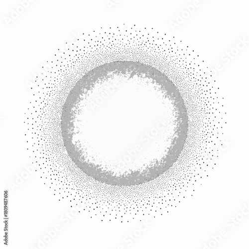 Milky way, galaxy, nebula, stars in pointillism style. Vintage stippled background of deep space.