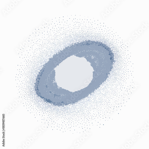 Milky way, galaxy, nebula, stars in pointillism style. Vintage stippled background of deep space.