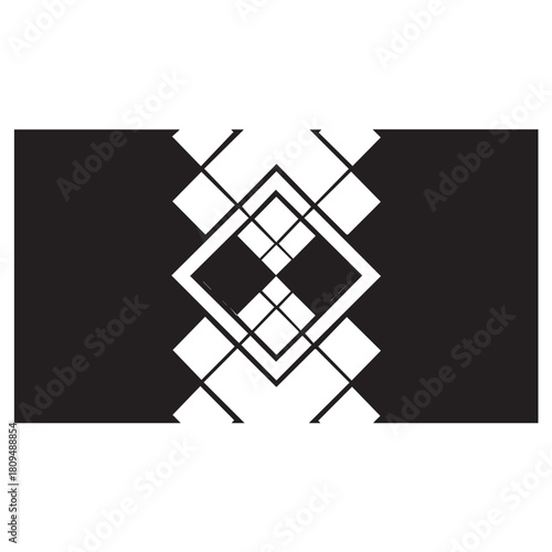 Geometric pattern with diamond shapes isolated on white background