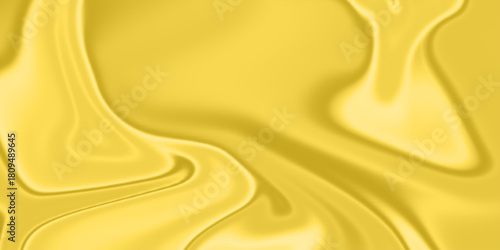 Abstract blur yellow liquid background. Digital art abstract pattern.  Abstract fluid acrylic painting. Modern art .